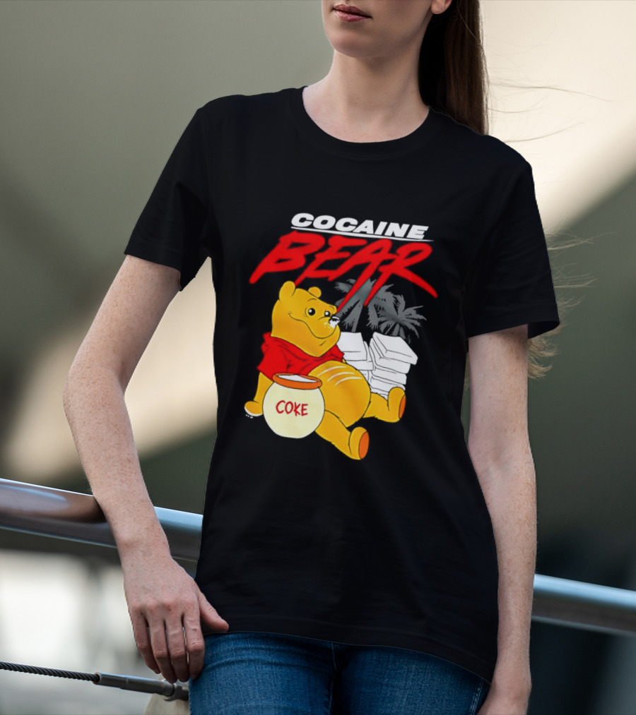 Winnie The Pooh Cocaine Bear Coke Honey Pot T-Shirt