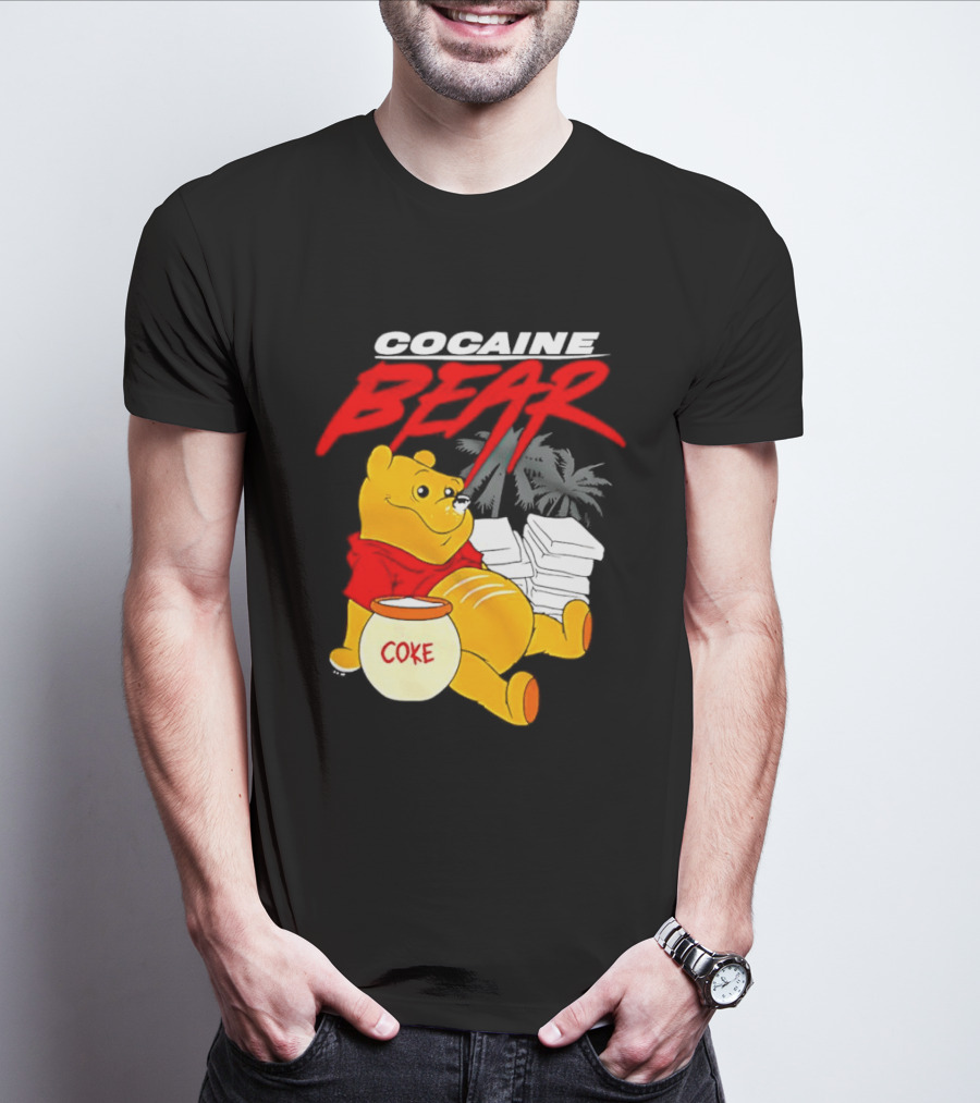 Winnie The Pooh Cocaine Bear Coke Honey Pot T-Shirt