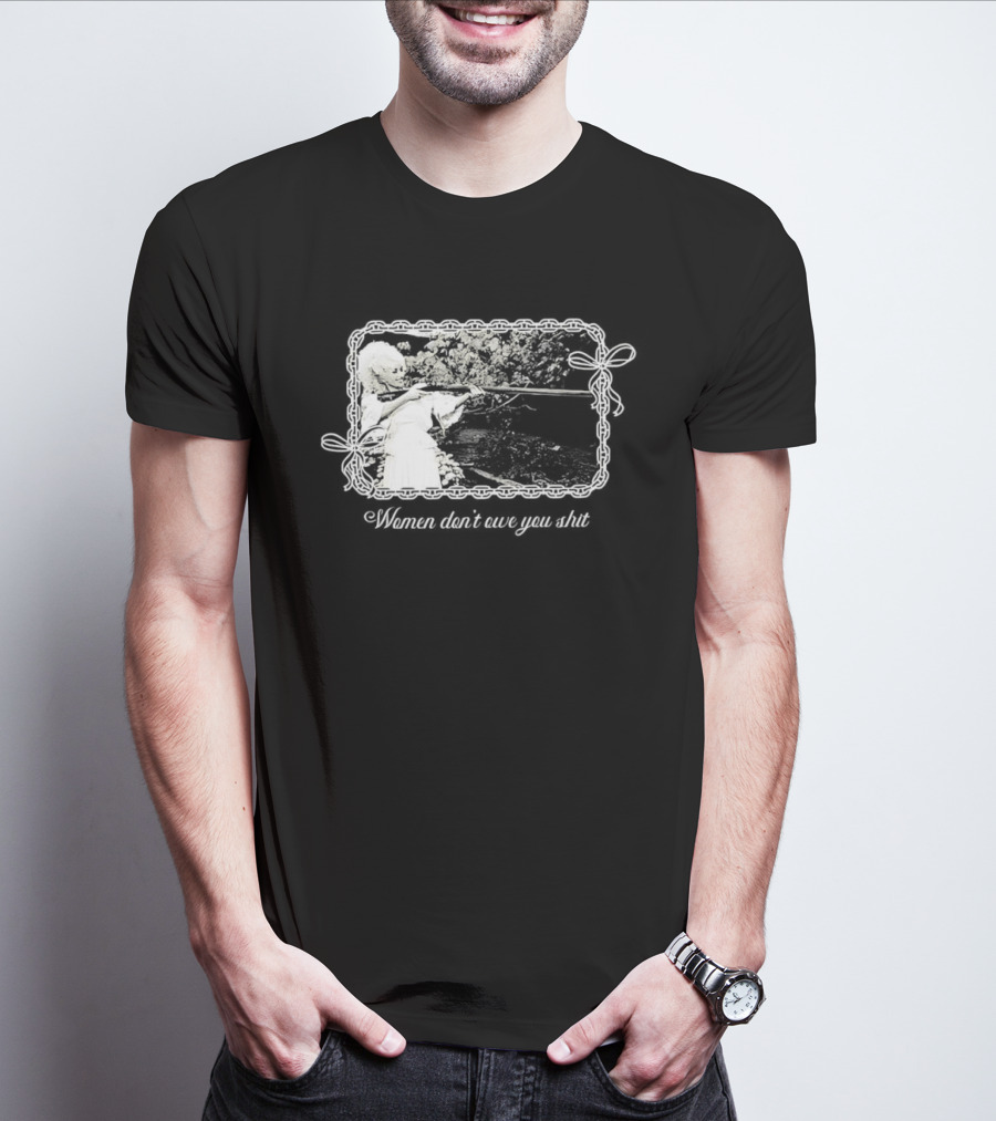 Women Don't Owe You Shit Feminist Message Retro Cottagecore Aesthetic T-Shirt