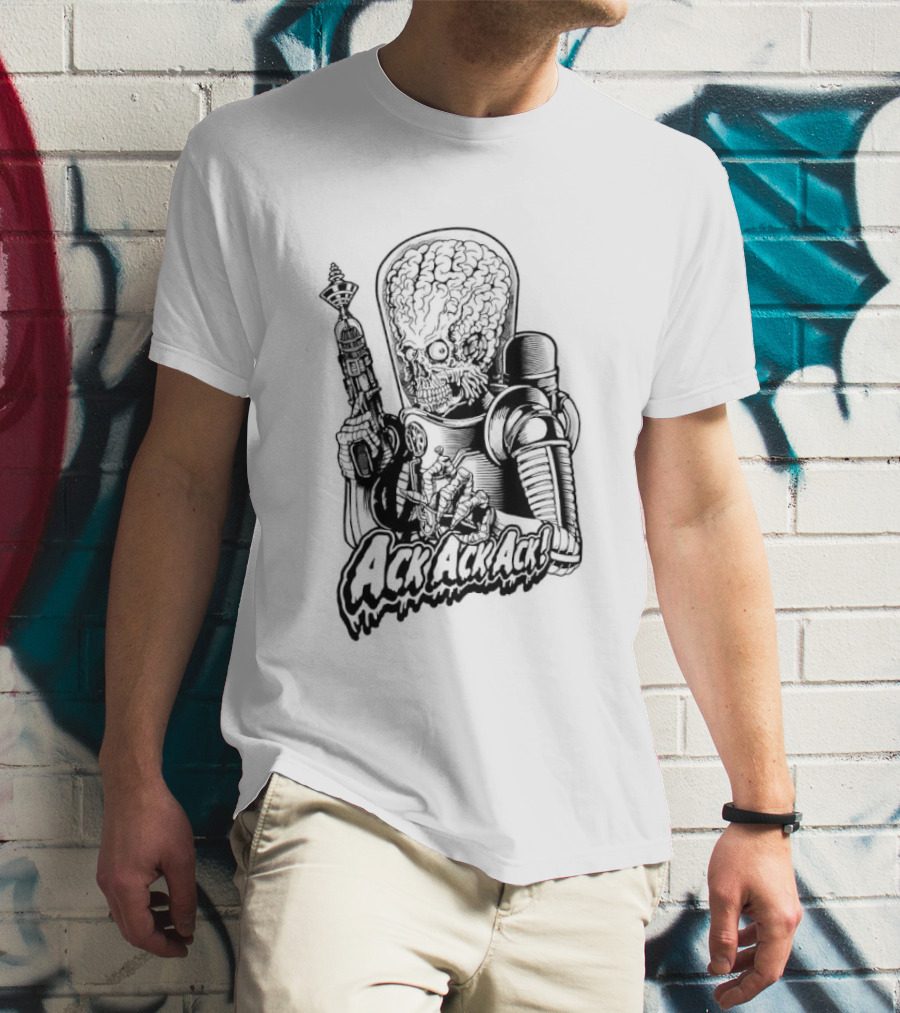 Ack Blanca Mars Attacks Alien Retro Sci Fi T-Shirt