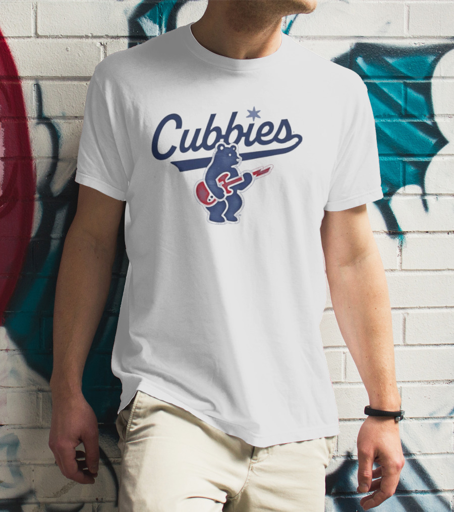Cubbies Electric Bear Red Guitar Star T-Shirt