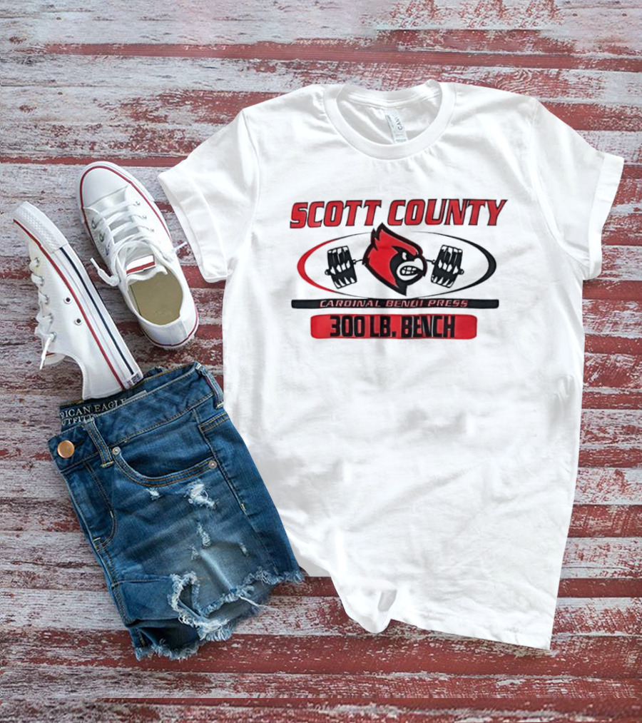 Scott County Cardinal Bench Press Gym T-Shirt