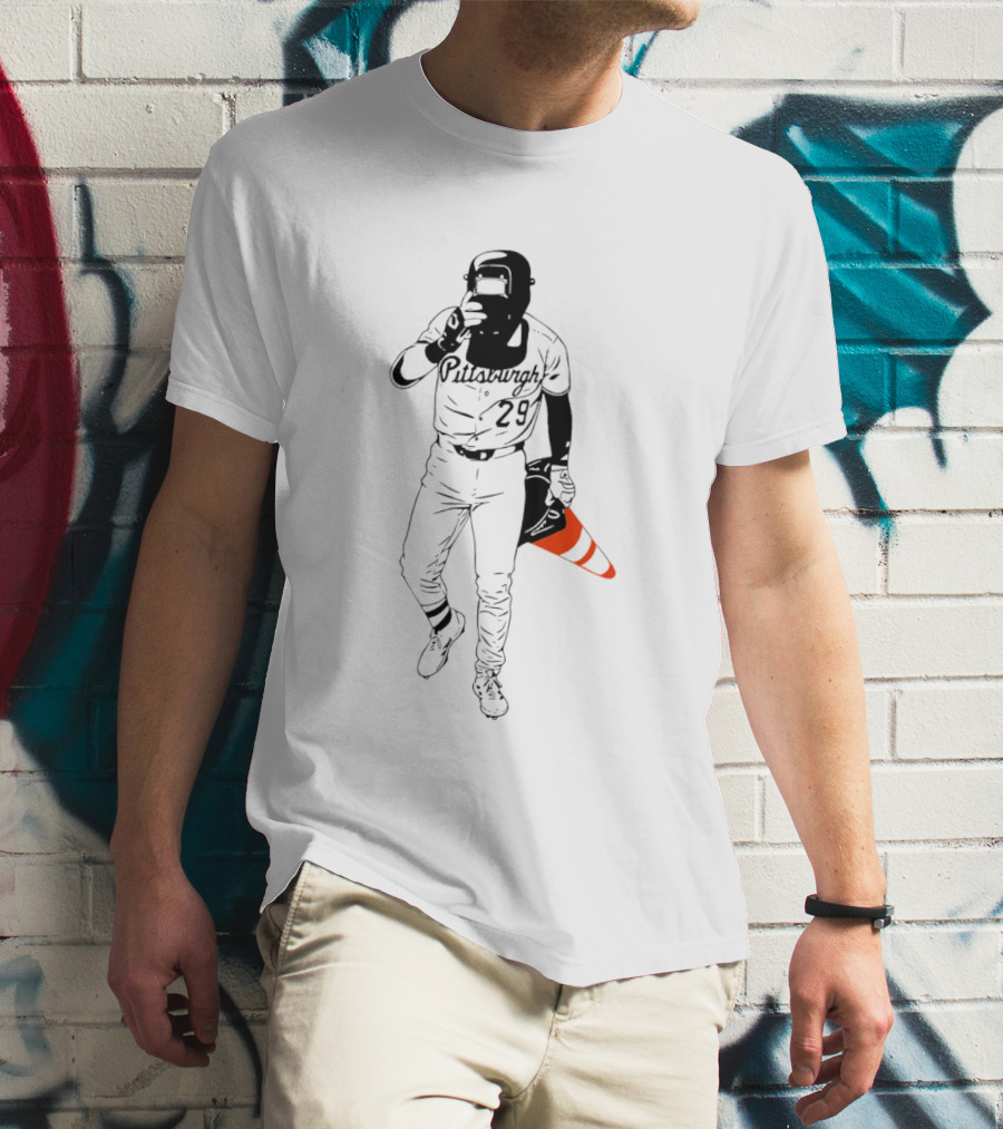 Fear The Cone Pittsburgh Baseball Player With Cone Warning T-Shirt