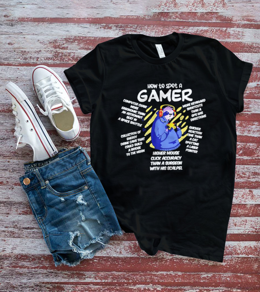 How To Spot A Gamer Cringe Overload In A Simple Gaming Sarcasm Headset Accuracy Snack Stains Keyboard Warrior T-Shirt