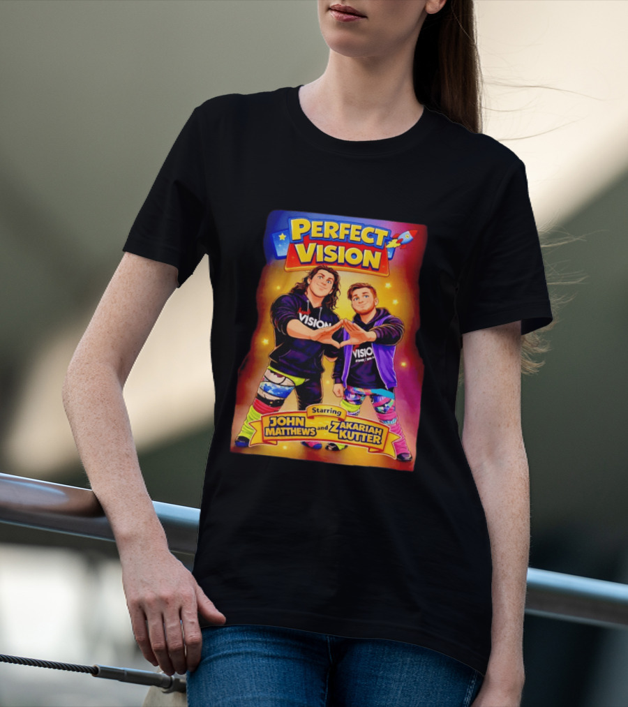Perfect Vision Starring John Matthews And Zakariah Kutter Rocket T-Shirt