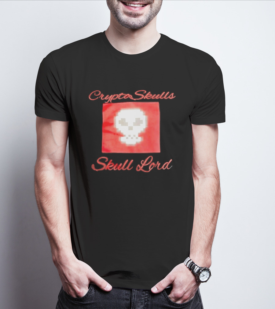 Crypto Skulls Skull Lord Pixel T-Shirt
