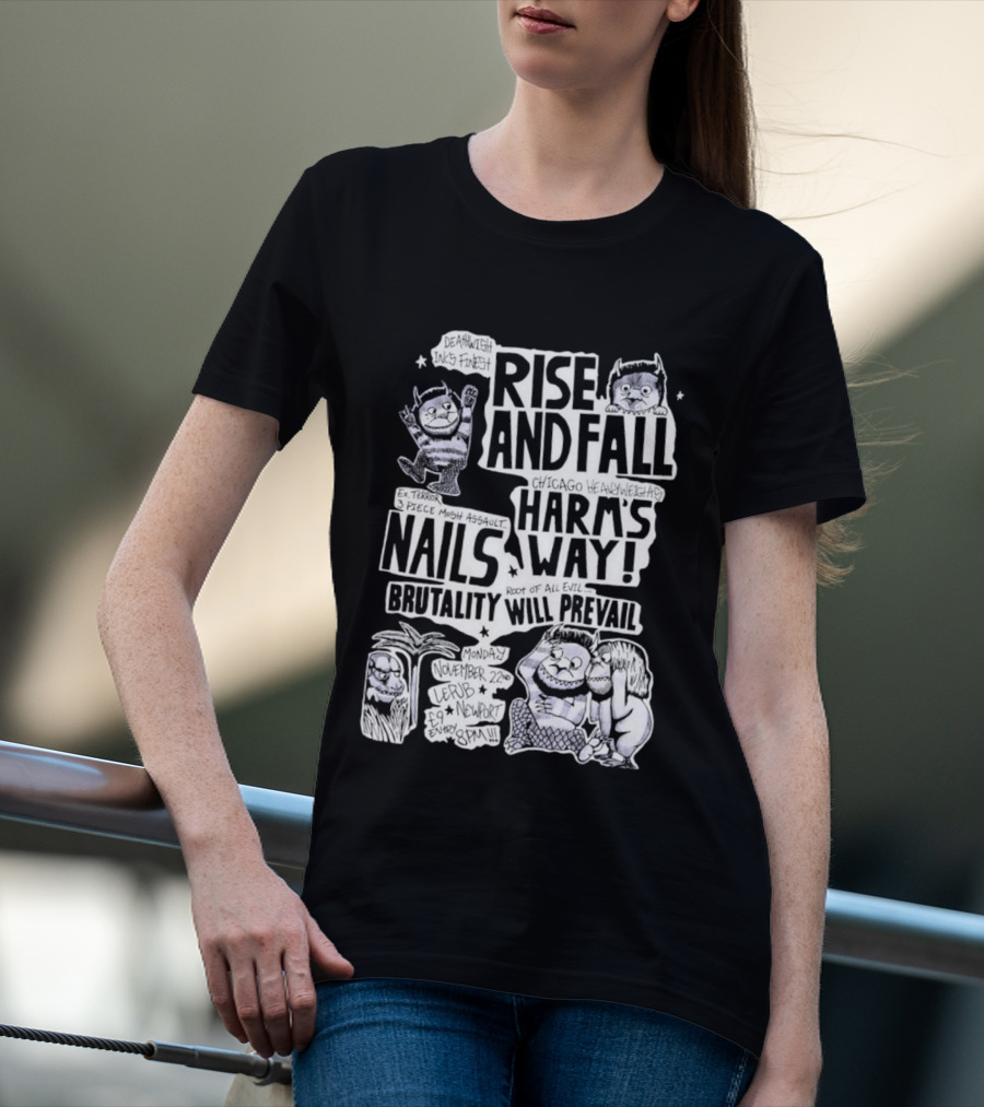 Rise And Fall Harm's Way Nails Brutality Will Prevail T-Shirt
