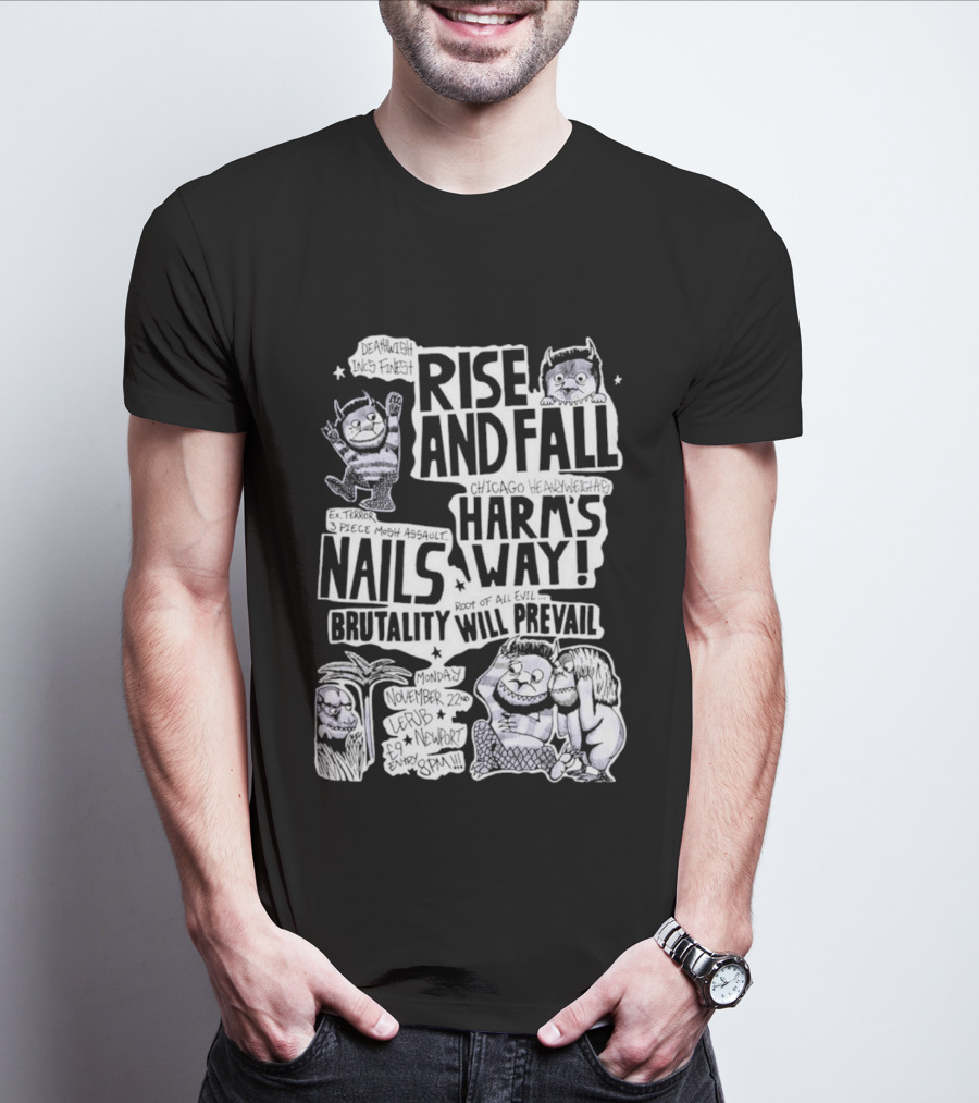 Rise And Fall Harm's Way Nails Brutality Will Prevail T-Shirt