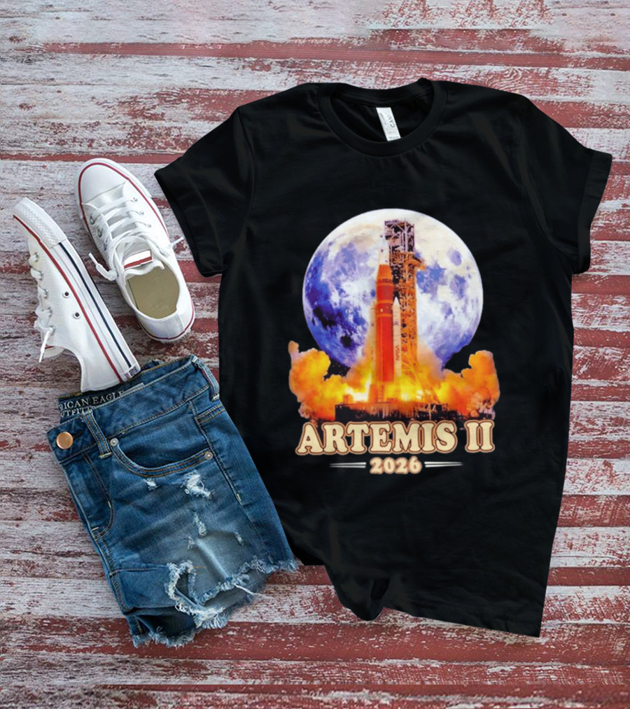 Artemis II Rocket Launch 2026 Moon Exploration T-Shirt