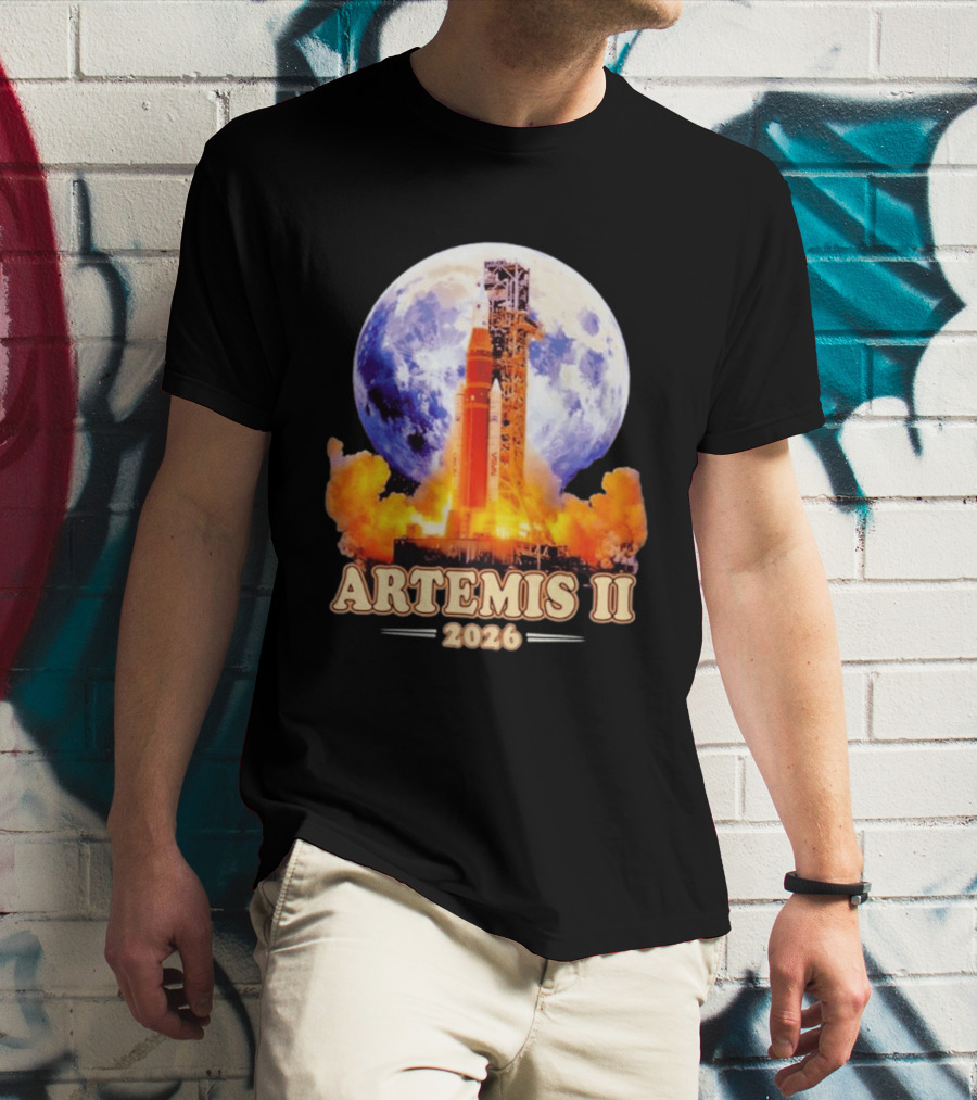 Artemis II Rocket Launch 2026 Moon Exploration T-Shirt