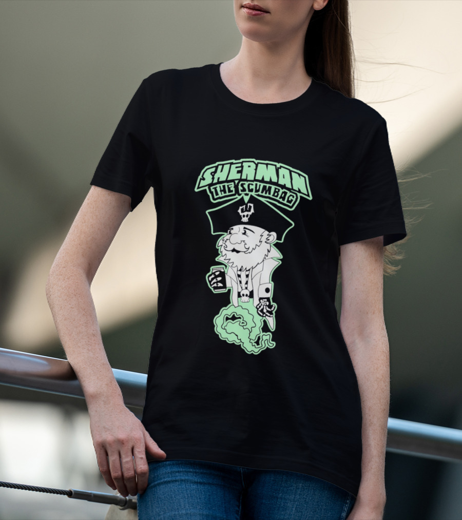 Sherman The Scumbag Pirate Drinking Rum T-Shirt