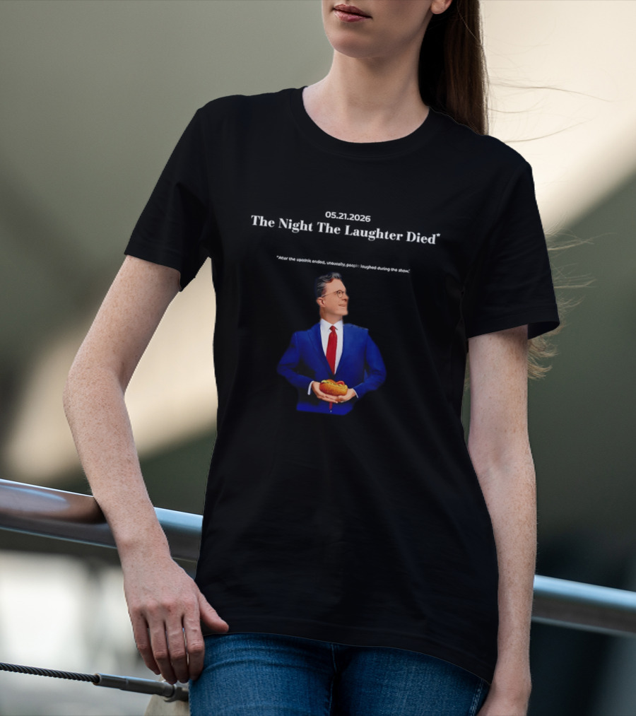Stephen Colbert Hot Dog Holding Moment 5 21 2026 T-Shirt