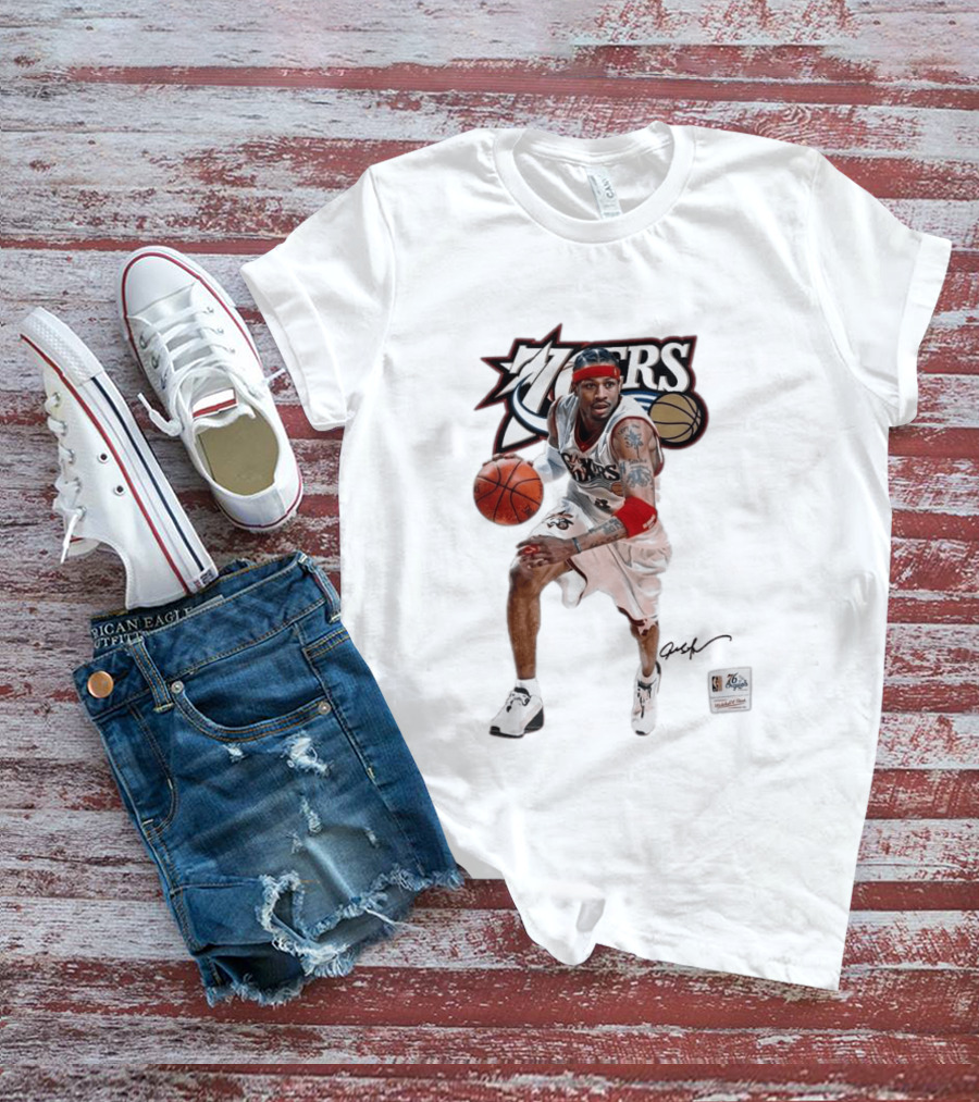 Allen Iverson Philadelphia 76ers Legendary Playmaker Basketball T-Shirt