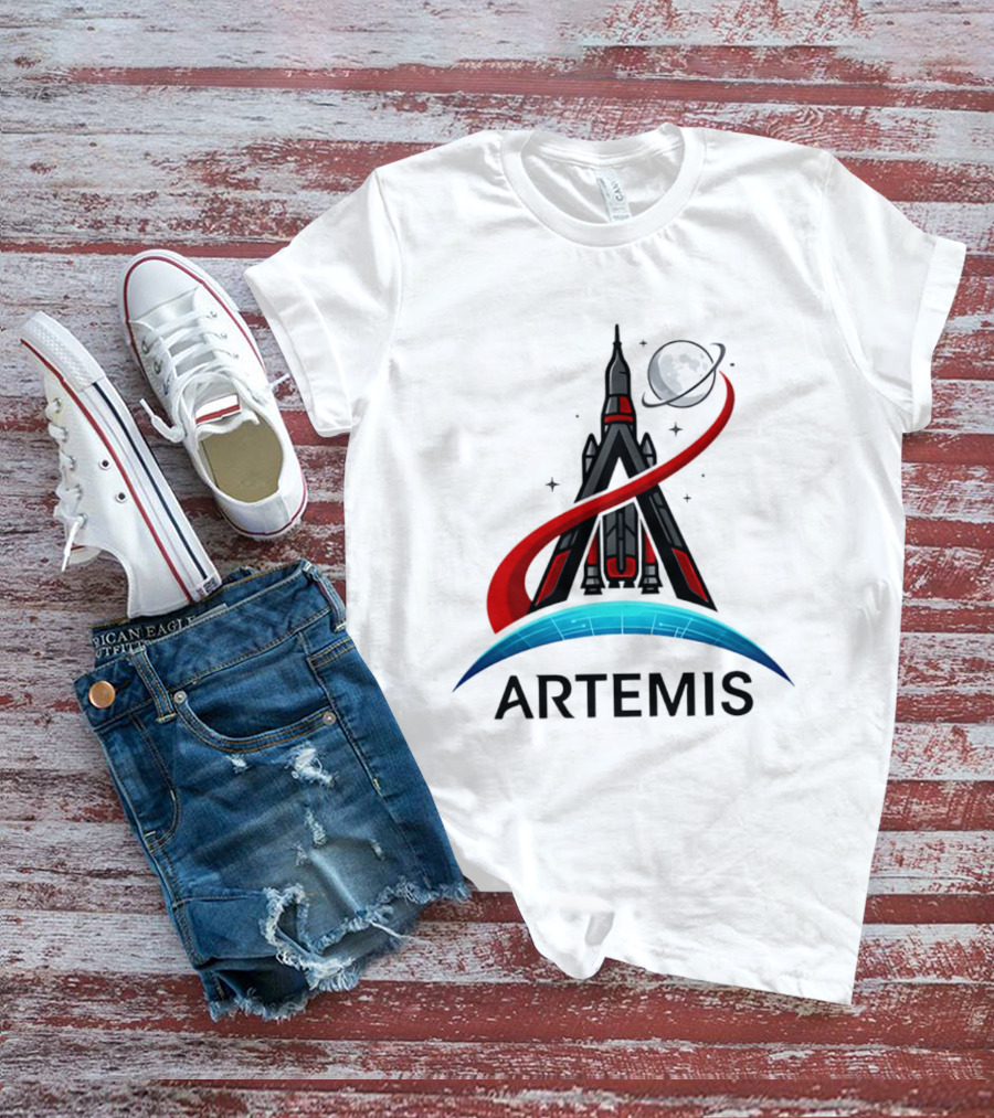 Artemis 2 Rocket Moon Mission Space Exploration T-Shirt
