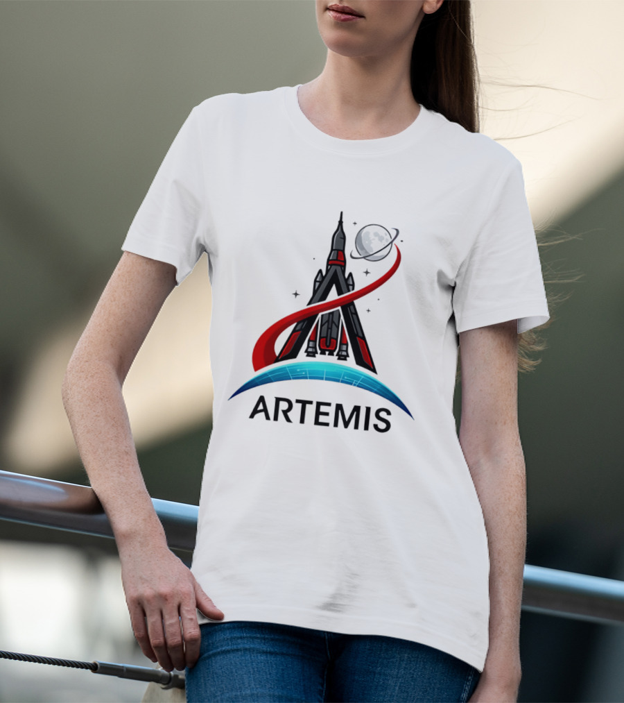 Artemis 2 Rocket Moon Mission Space Exploration T-Shirt