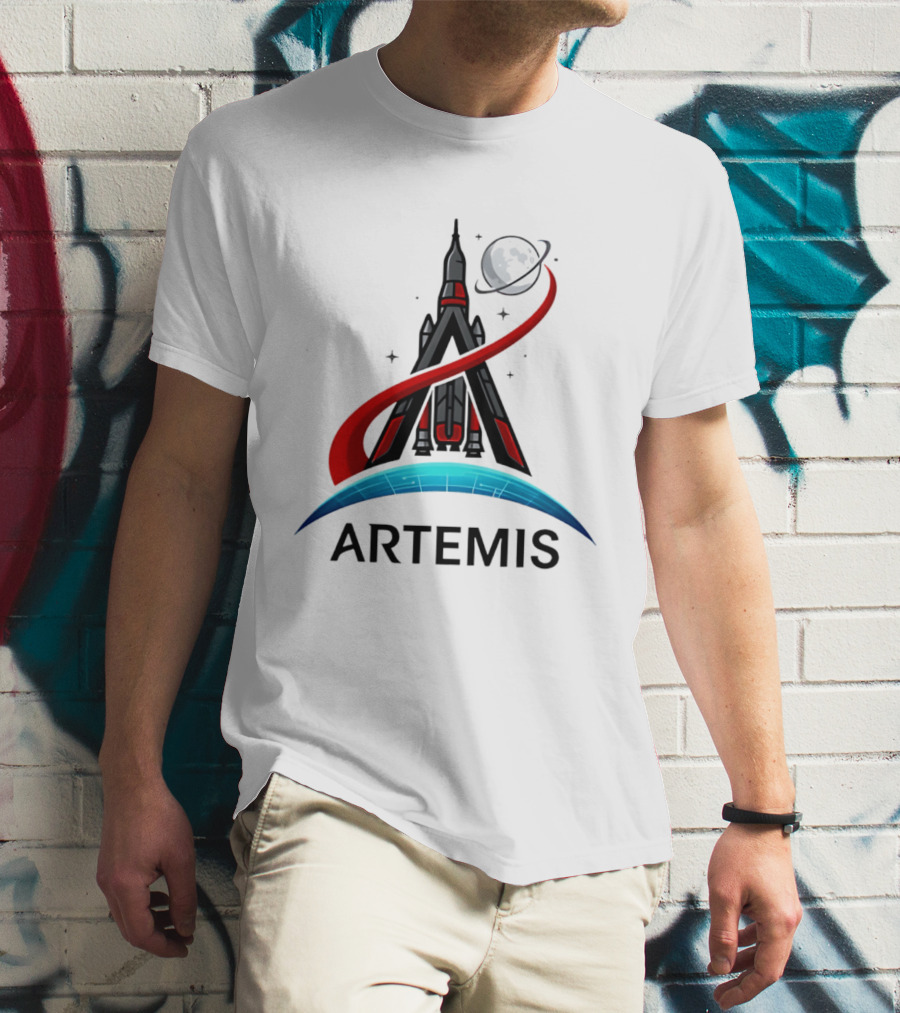Artemis 2 Rocket Moon Mission Space Exploration T-Shirt