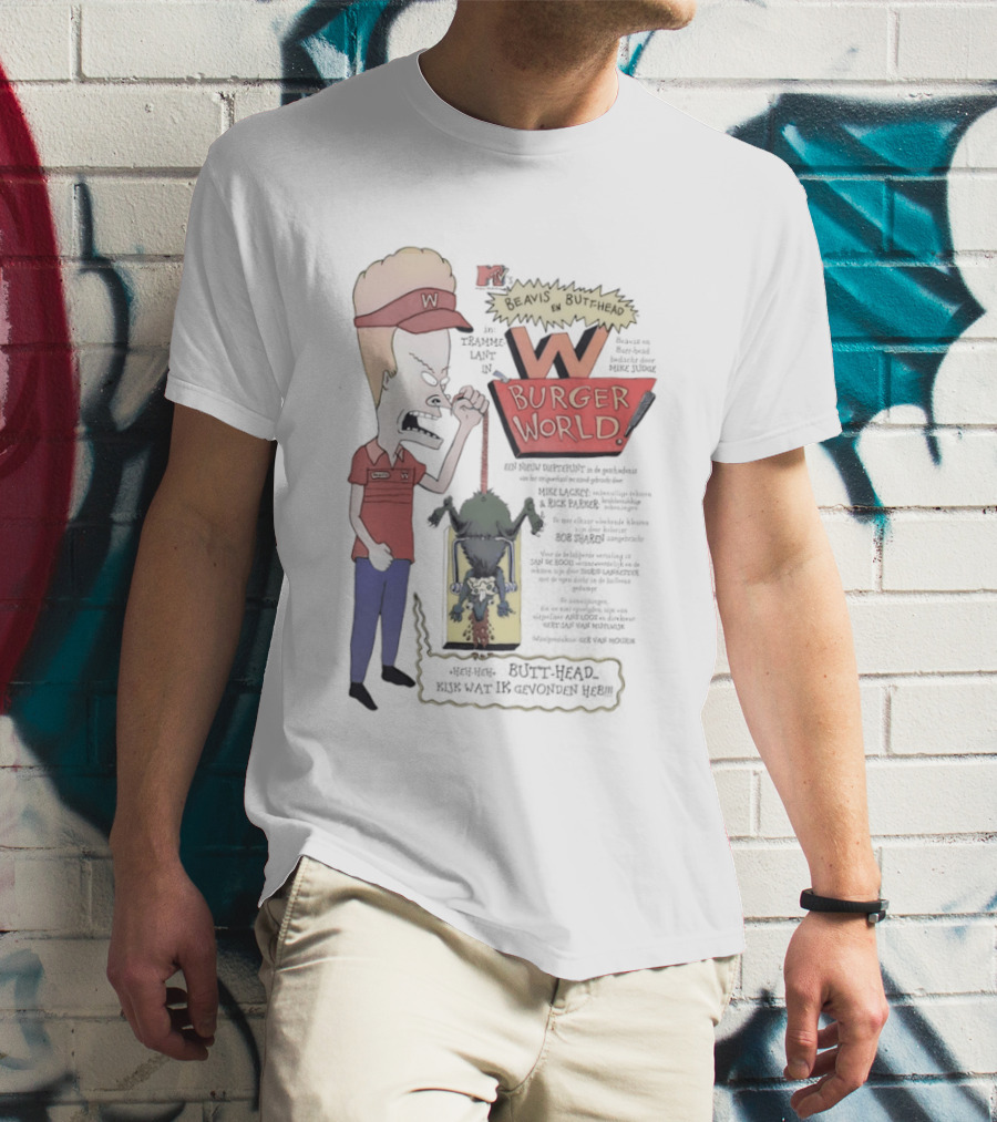 Beavis And Butt Head MTV Burger World Comedy Cartoon T-Shirt
