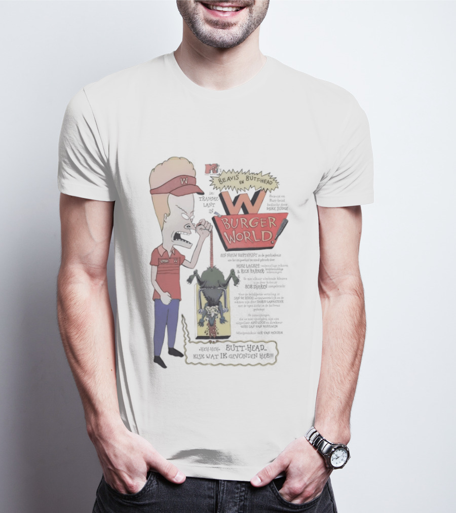 Beavis And Butt Head MTV Burger World Comedy Cartoon T-Shirt