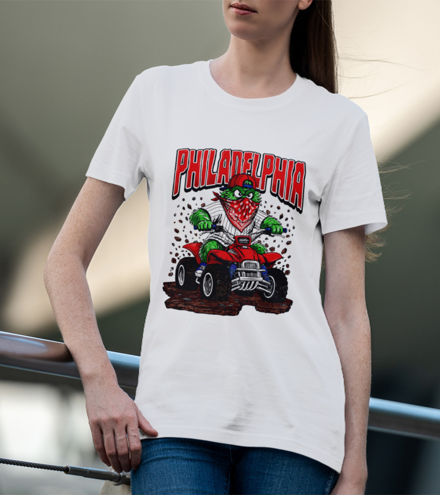 Philadelphia Phillies Born To Ride Phanatic ATV T-Shirt