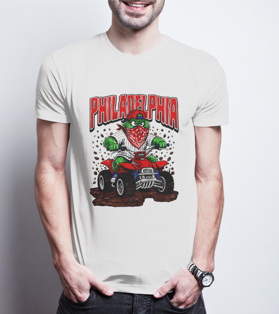 Philadelphia Phillies Born To Ride Phanatic ATV T-Shirt