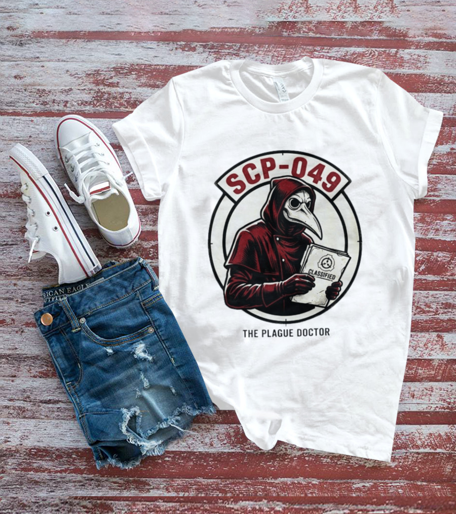 SCP 049 The Plague Doctor Classified Document Circle T-Shirt