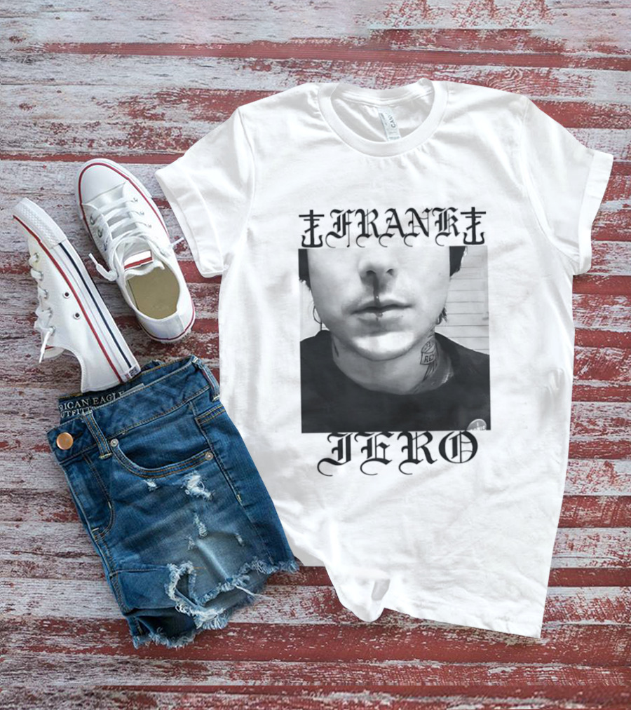 Frank Iero Nose Bleed Portrait Dark Gothic T-Shirt