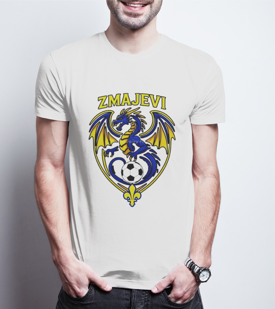 Zmajevi Bosnian Soccer Bosanski Zmajevi Dragon Crest World Cup 2026 T-Shirt