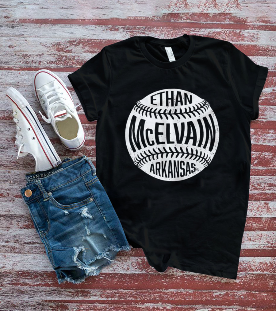 Arkansas Baseball Ethan McElvain T-Shirt