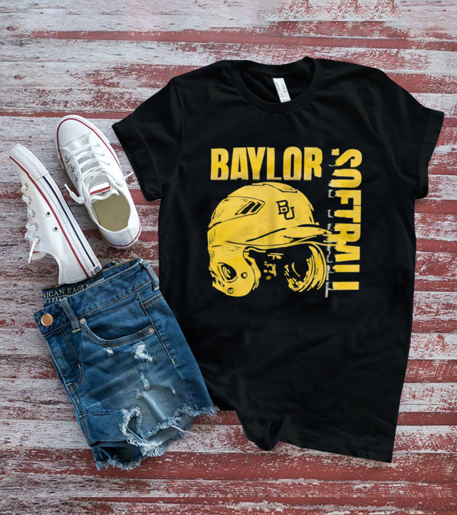 Baylor Softball BU Helmet T-Shirt