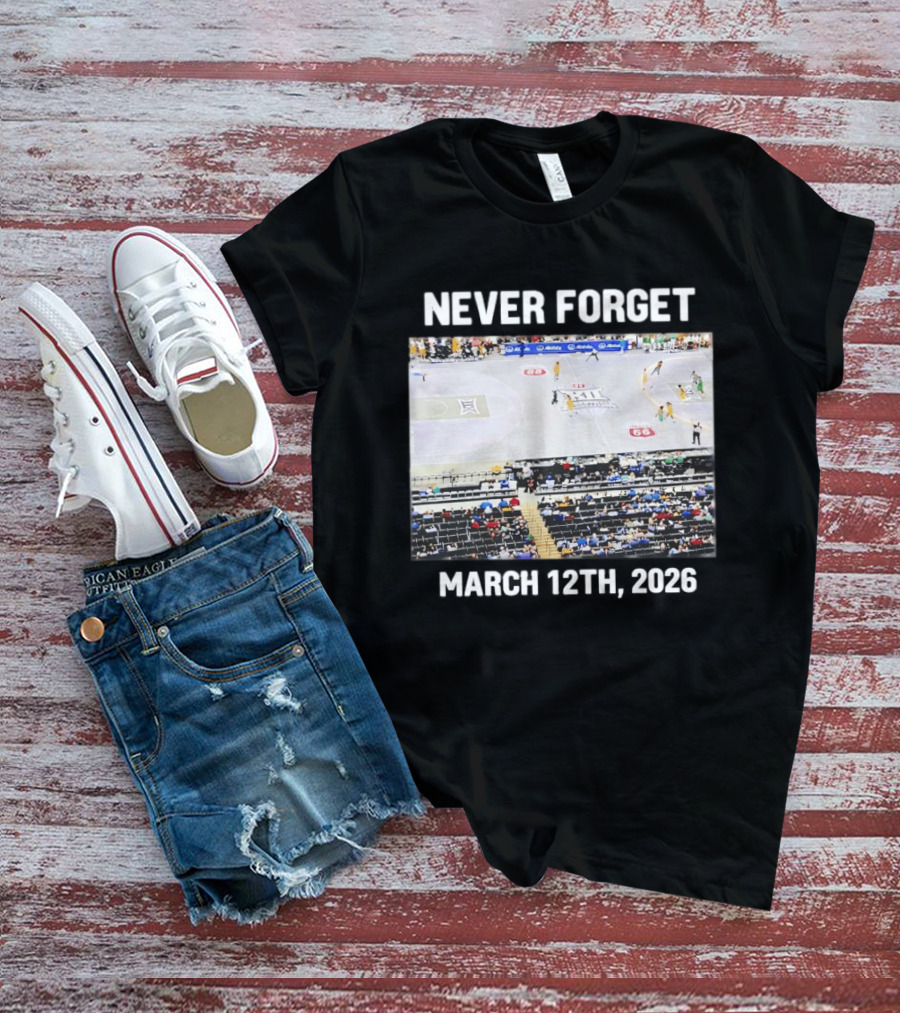 Big 12 Never Forget March 12th 2026 Basketball Court Event T-Shirt