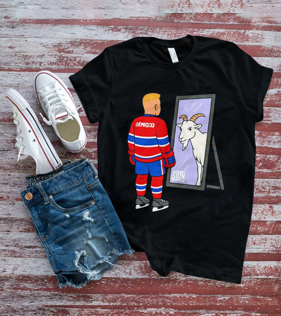 Ivan Demidov Montreal Canadiens Demigod Goat Mirror Reflection T-Shirt