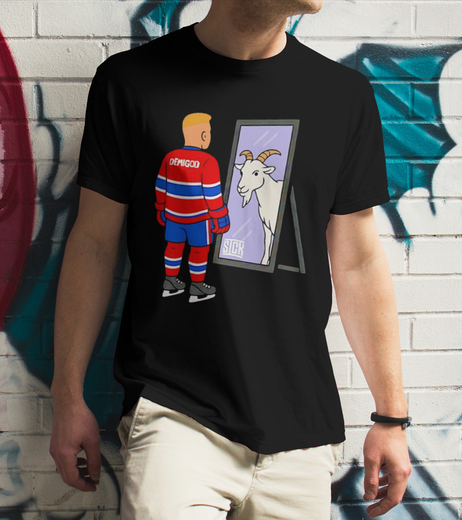 Ivan Demidov Montreal Canadiens Demigod Goat Mirror Reflection T-Shirt