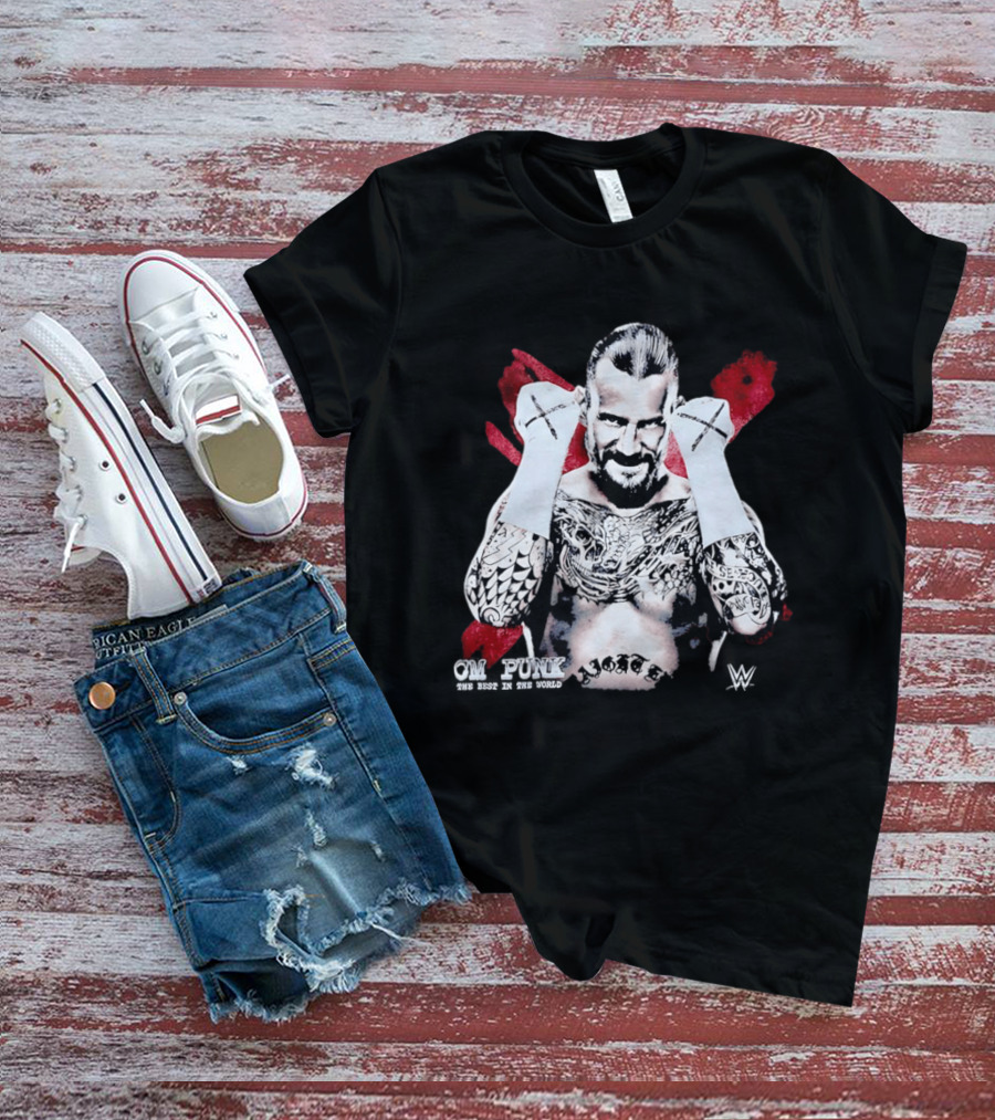 CM Punk Best In The World WWE Wrestling Icon Tattoo T-Shirt