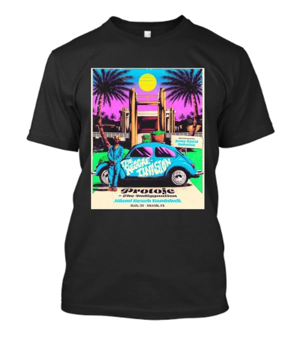 Protoje And The Indiggnation The Reggae Invasion Miami Beach Bandshell May 2 2026 Jesse Royal Dubwise T-Shirt