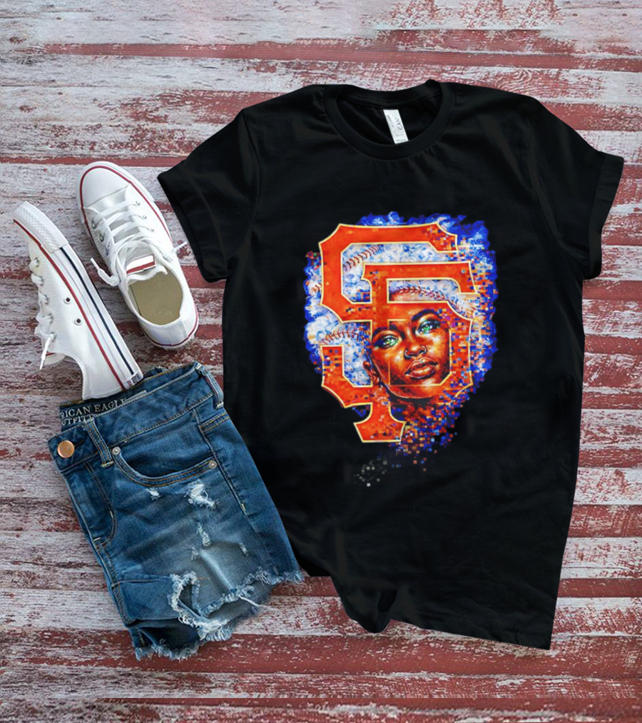 San Francisco Giants Black Heritage Night 2026 Baseball SF Logo Afro T-Shirt