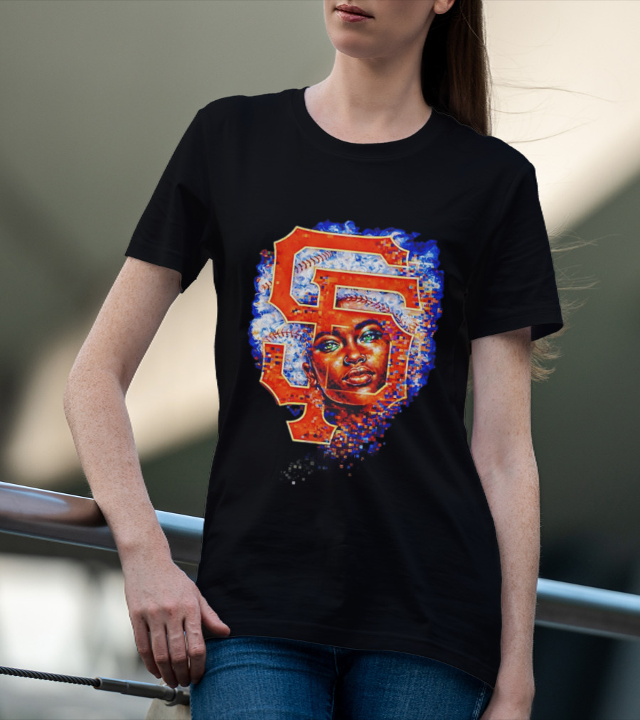 San Francisco Giants Black Heritage Night 2026 Baseball SF Logo Afro T-Shirt