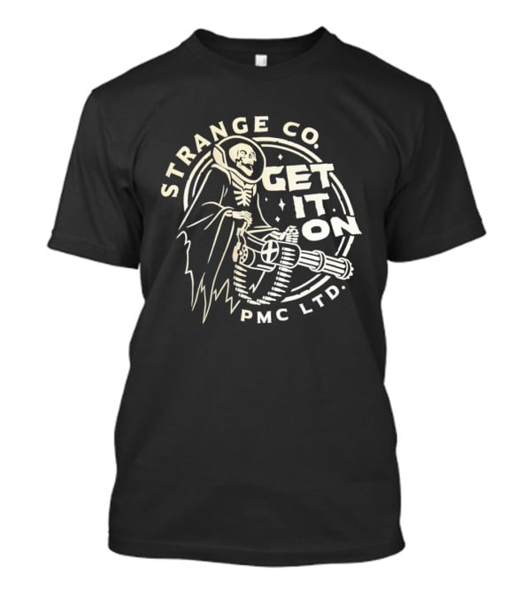 Strange Co Skeleton Astronaut Get It On PMC LTD T-Shirt