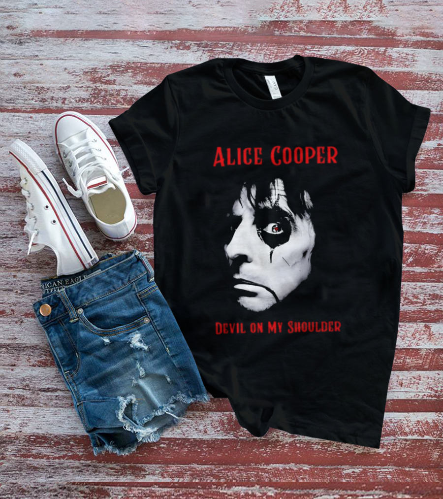 Alice Cooper Devil On My Shoulder Halloween Horror Music T-Shirt