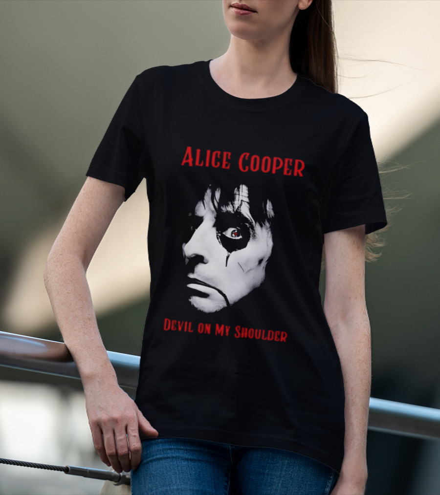 Alice Cooper Devil On My Shoulder Halloween Horror Music T-Shirt