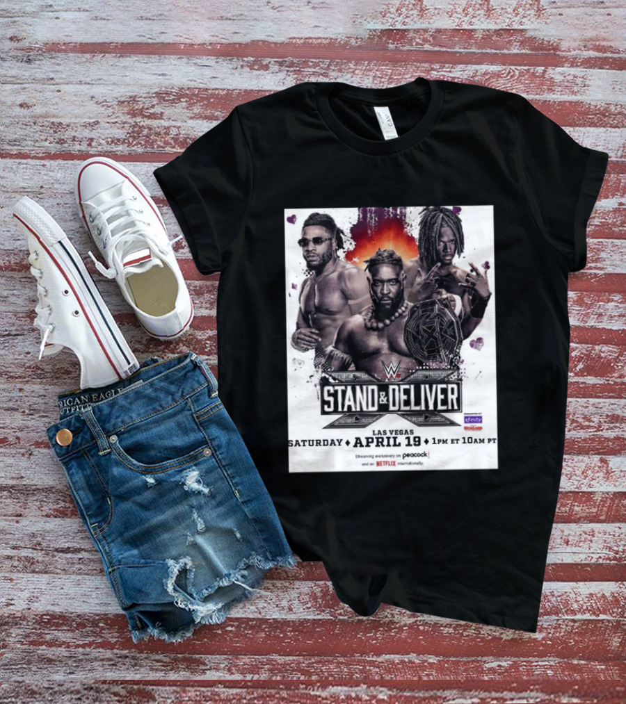 Trick Williams Jevon Evans WWE Stand And Deliver Las Vegas April 19 2025 Event T-Shirt