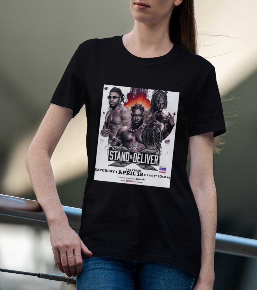 Trick Williams Jevon Evans WWE Stand And Deliver Las Vegas April 19 2025 Event T-Shirt