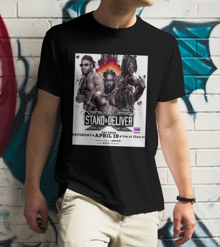 Trick Williams Jevon Evans WWE Stand And Deliver Las Vegas April 19 2025 Event T-Shirt