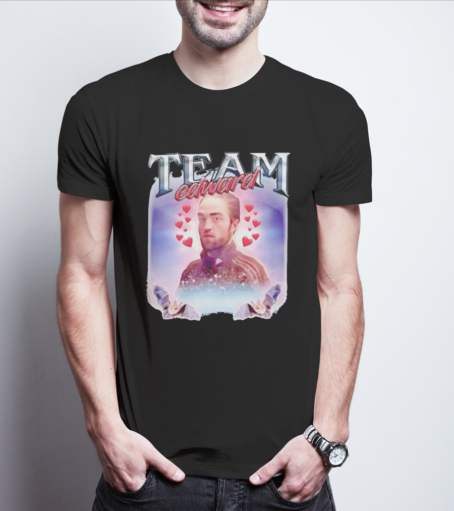 Team Edward Cullen Twilight Saga Heart Vampires T-Shirt