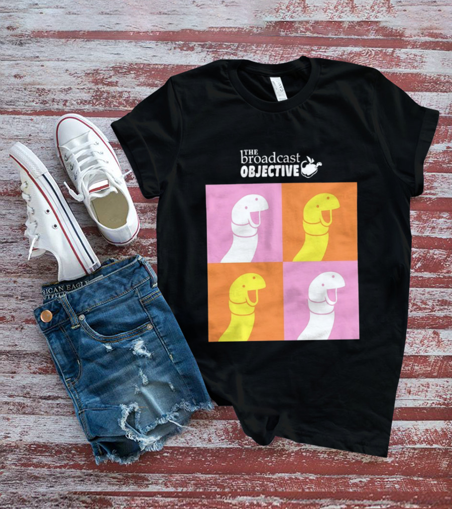 The Broadcast Objective Colorful Cartoon Faces Pop T-Shirt