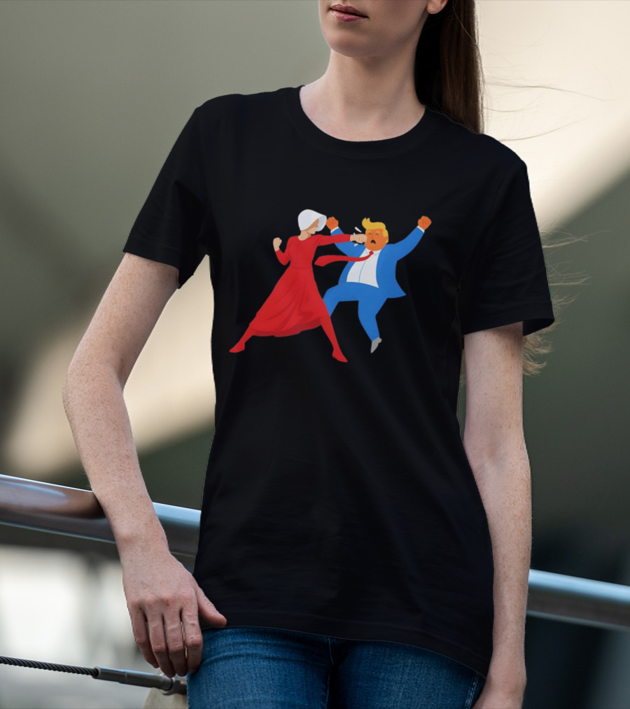 The Handmaid's Tale Punch Donald Trump Political Satire Meme T-Shirt