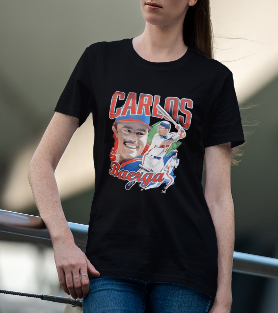 Carlos Baerga Cleveland Indians Baseball Player Print T-Shirt