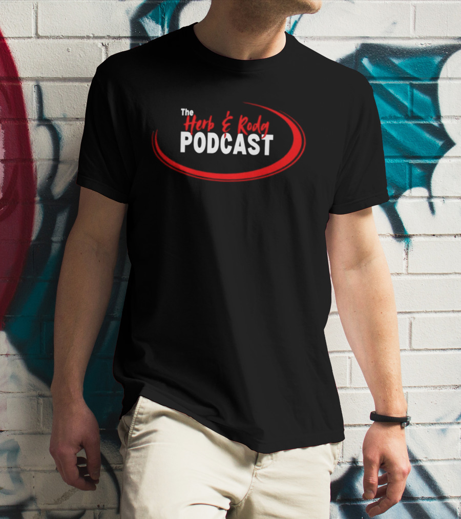 The Herb And Rudy Podcast Red Swirl T-Shirt