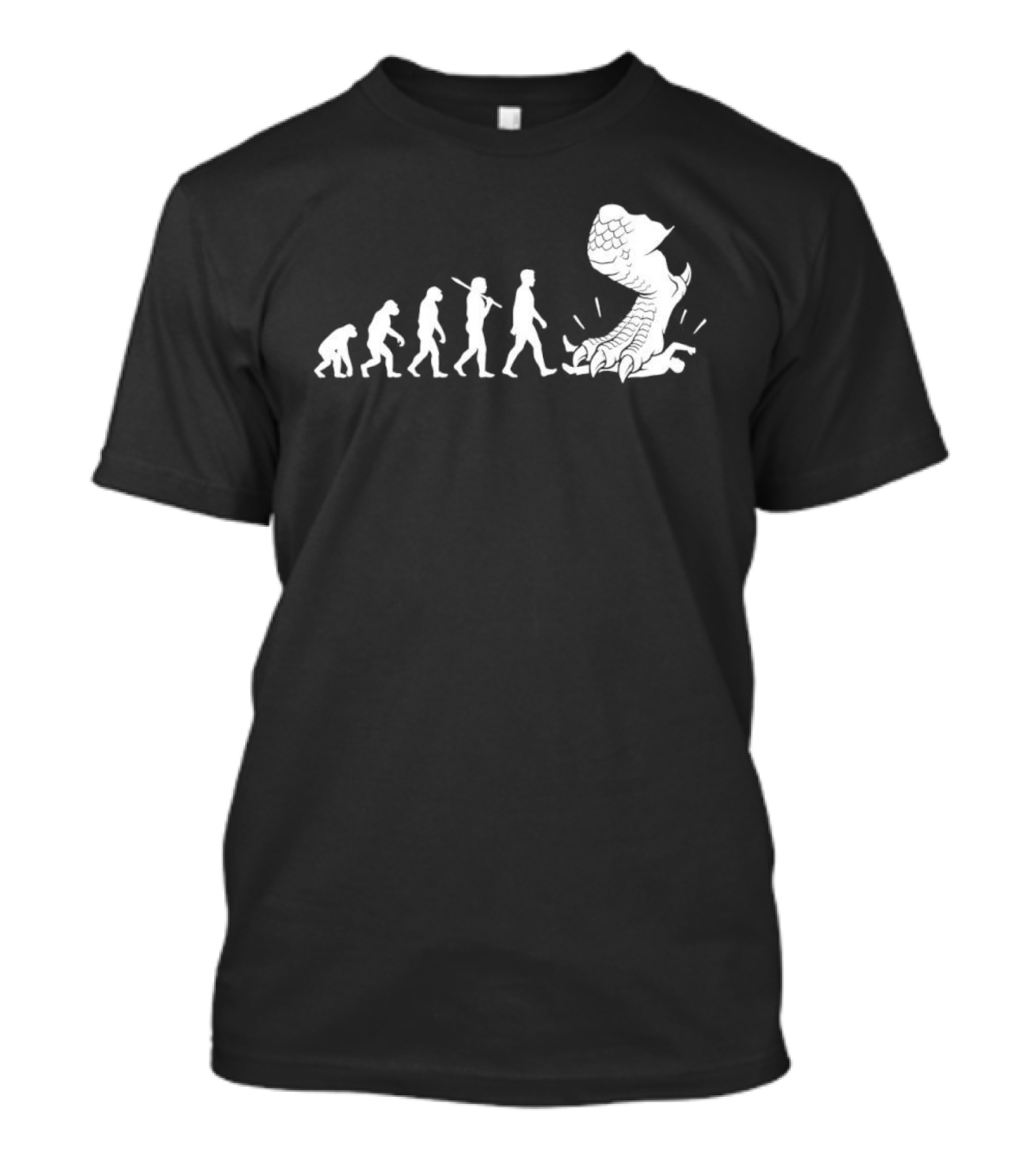 Evolution Mankind Ends With Dragon Foot Meme T-Shirt