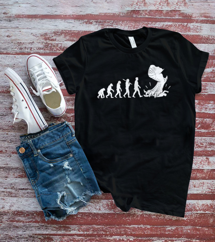 Evolution Mankind Ends With Dragon Foot Meme T-Shirt