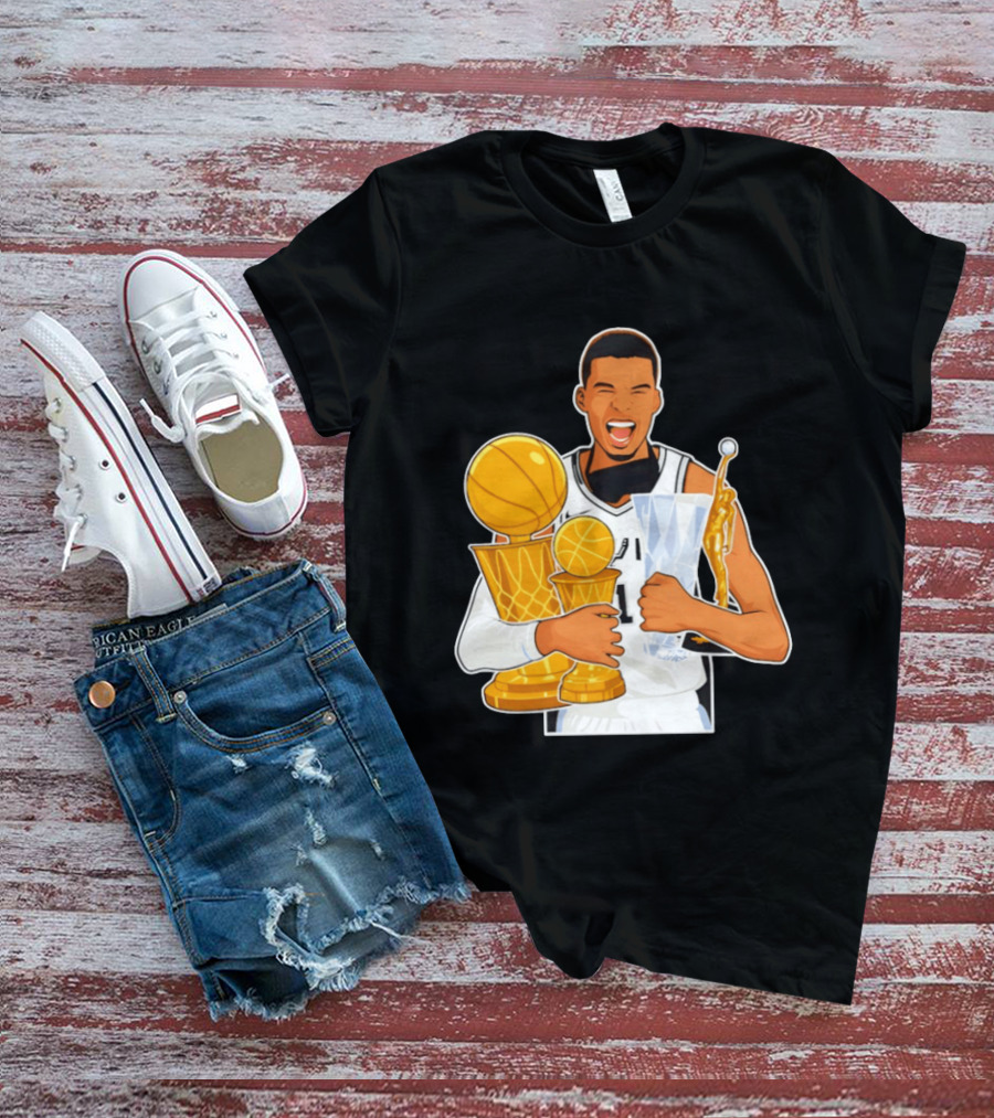 Victor Wembanyama Cartoon Trophy San Antonio Spurs MVP T-Shirt